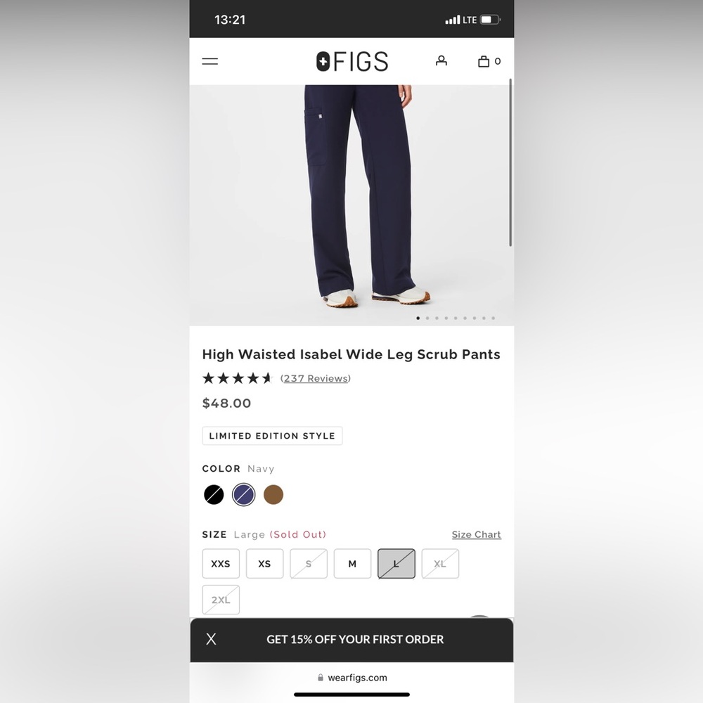 Figs high waisted Isabel scrub pants